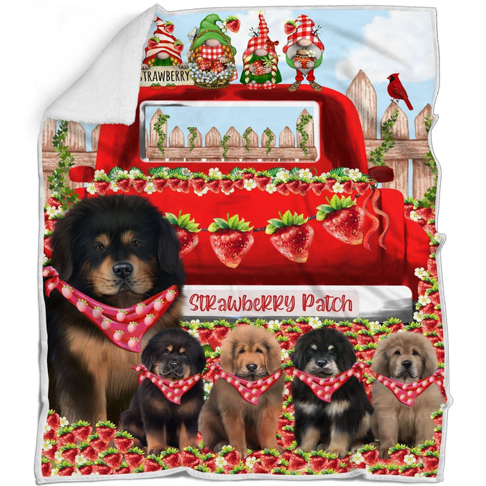 Tibetan Mastiff Bed Blanket, Explore a Variety of Designs, Custom, Soft and Cozy, Personalized, Throw Woven, Fleece and Sherpa, Gift for Pet and Dog Lovers