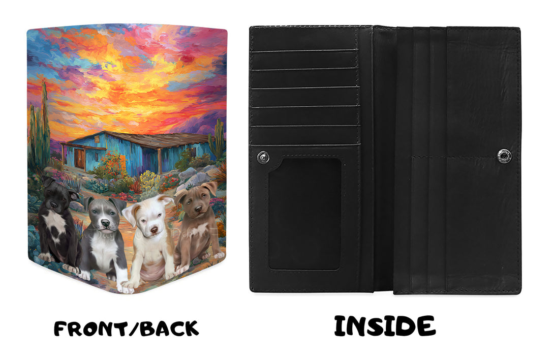 “Paws & Prickles in Your Pocket” – Pit Bull Dogs Cactus Wallet for Desert-Loving Divas