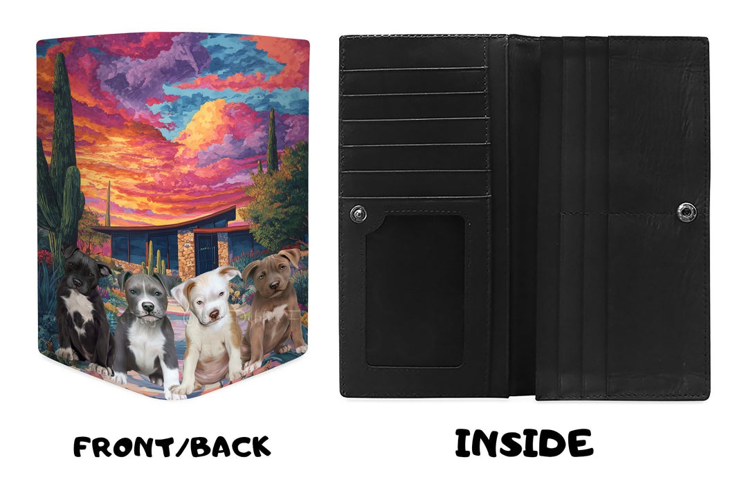 “Snouts, Succulents & Style” – Arizona Cactus Pit Bull Dogs Wallet