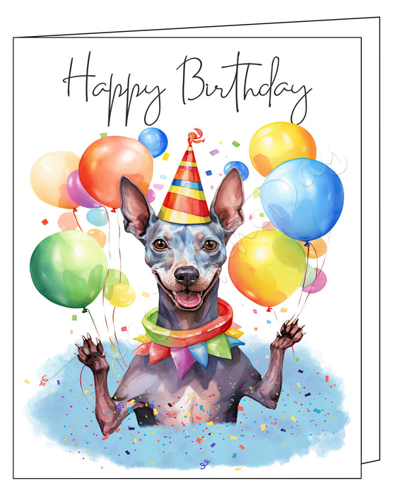 Happy Birthday Greeting Cards Whippet - Cute Note Cards for Dog Lovers - Blank Inside Envelope Included, GCHB00297