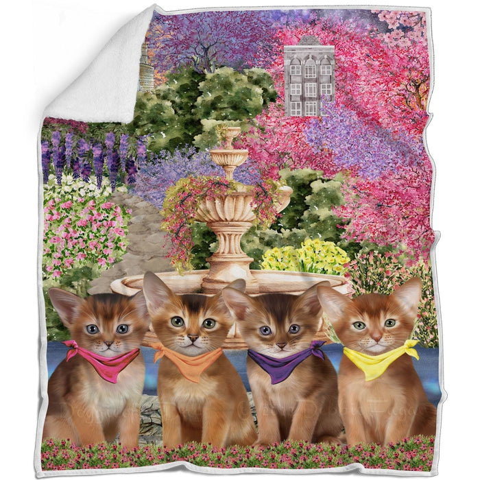 Abyssinian Bed Blanket, Explore a Variety of Designs, Personalized, Throw Sherpa, Fleece and Woven, Custom, Soft and Cozy, Cat Gift for Pet Lovers