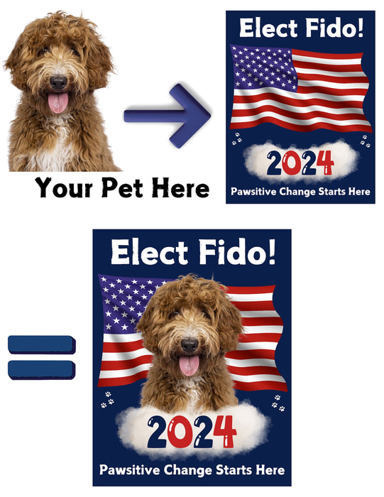 Vote Dogs Yard Sign, Vote Garden Flag, USA 2024 Election Flags, Custom Dog Flag For Dog Owners, Patriotic Yard Flag, Digital Download