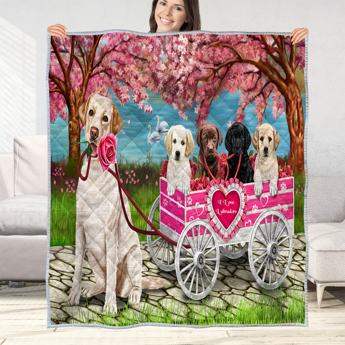 Labrador Retriever Quilt Personalized Dog Bed Coverlet Bedspread - Many Designs Available