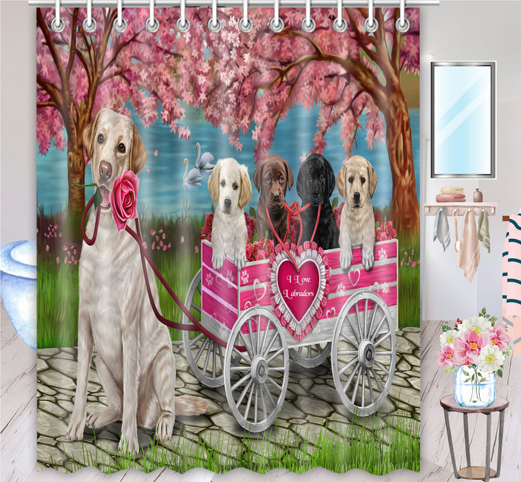 Labrador Retriever Shower Curtain Personalized Dog Art Many Designs to Choose From
