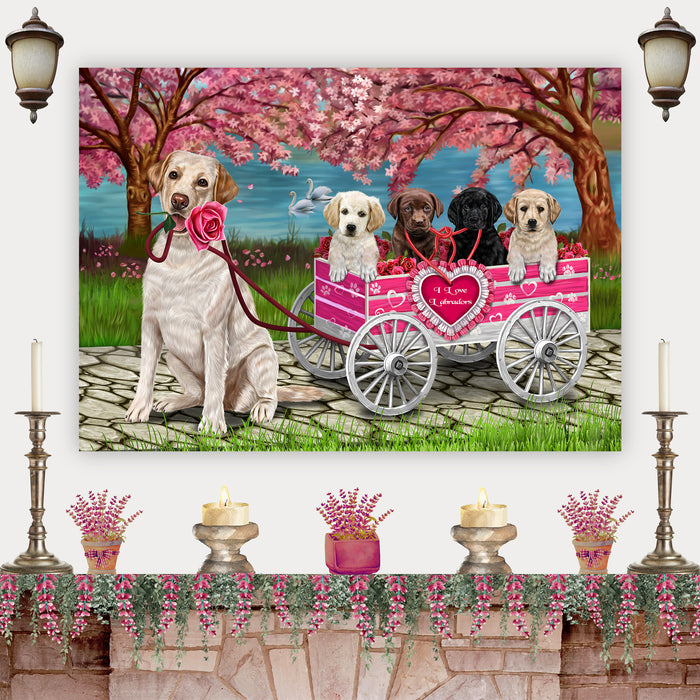 Labradors Dog Canvas Wall Art Personalized Dog Art Many Designs to Choose From- Premium Quality Ready to Hang Room Decor Wall Art Canvas - Printed Digital Painting for Decoration Halloween Christmas Easter Fall