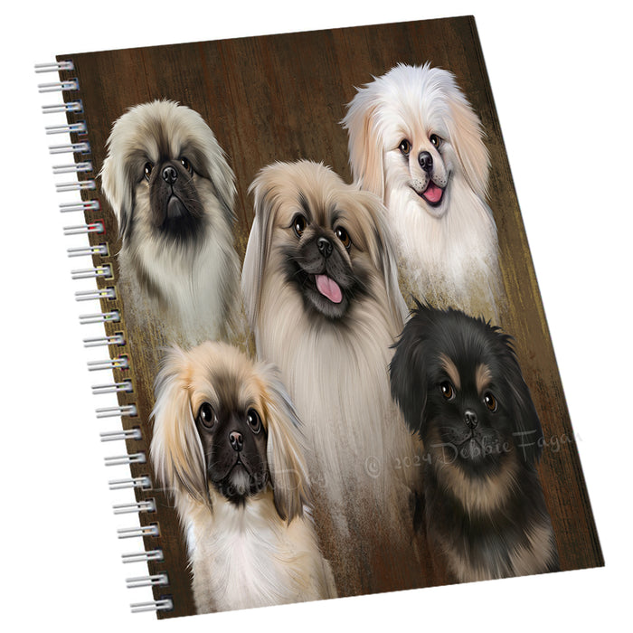 Rustic Pekingese Dog Notebook