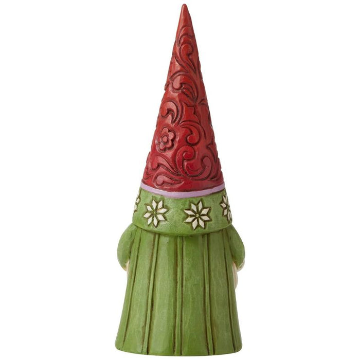 Enesco Jim Shore Heartwood Creek Christmas Gnome Holding Ornaments Figurine, 5.31 Inch, Multicolor Green