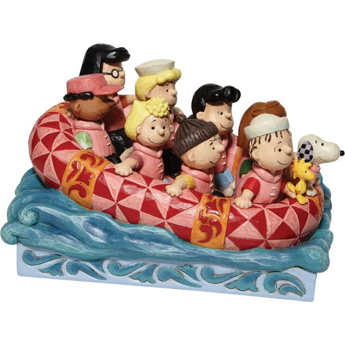 Enesco Peanuts by Jim Shore The Gang Rafting Figurine, 5.5 Inch, Multicolor