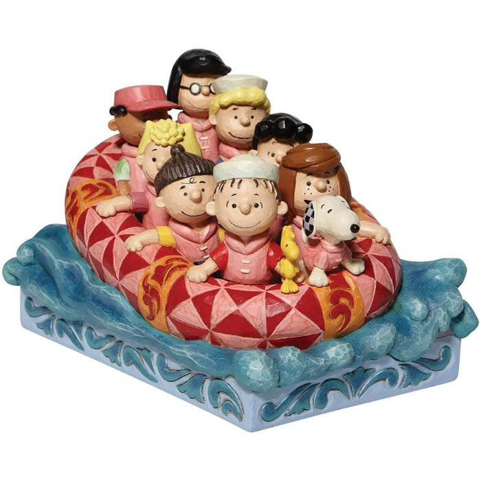 Enesco Peanuts by Jim Shore The Gang Rafting Figurine, 5.5 Inch, Multicolor