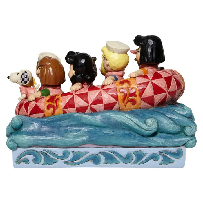 Enesco Peanuts by Jim Shore The Gang Rafting Figurine, 5.5 Inch, Multicolor
