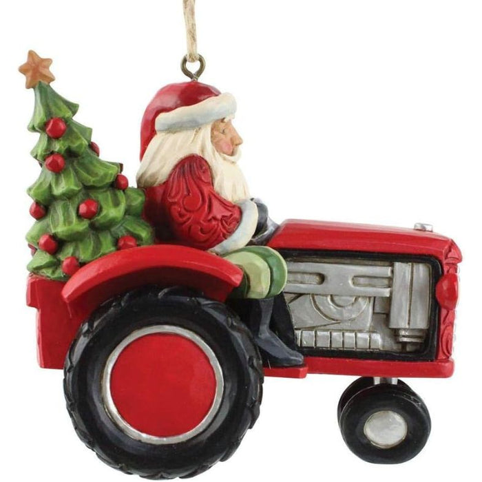 Jim Shore Country Living Santa Driving Tractor Christmas Ornament 6009132