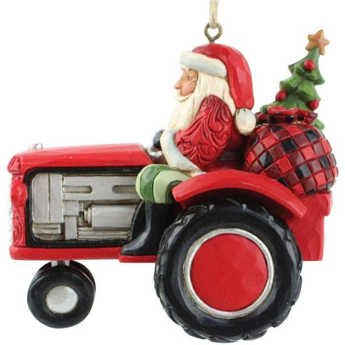 Jim Shore Country Living Santa Driving Tractor Christmas Ornament 6009132