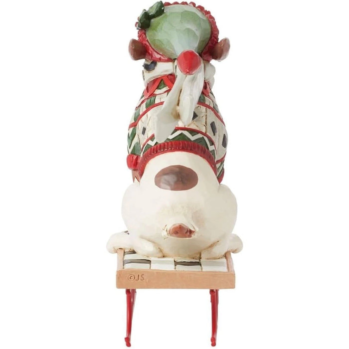 Jim Shore Heartwood Creek Highland Glen Dog on Sled Dashing Downhill Figurine