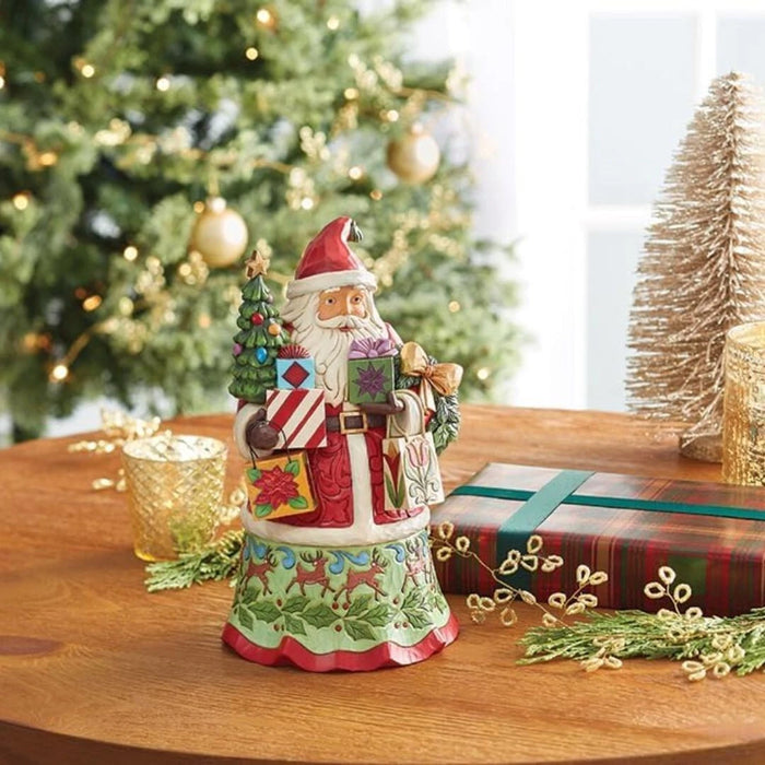 Enesco Jim Shore Heartwood Creek Santa Holding Gifts Bags Figurine, NEW NIB