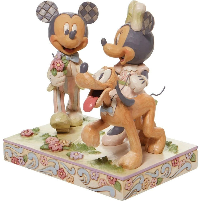 Jim Shore Disney Traditions Mickey and Minnie Mouse Walking Pluto Figurine NEW