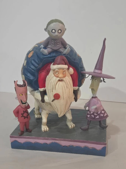 Jim Shore The Nightmare Before Christmas Lock, Shock and Barrel with Santa