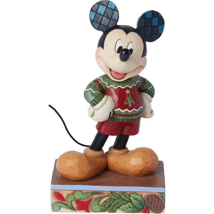 Disney Tradition Collection Jim Shore Mickey Mouse in Christmas Sweater Figurine