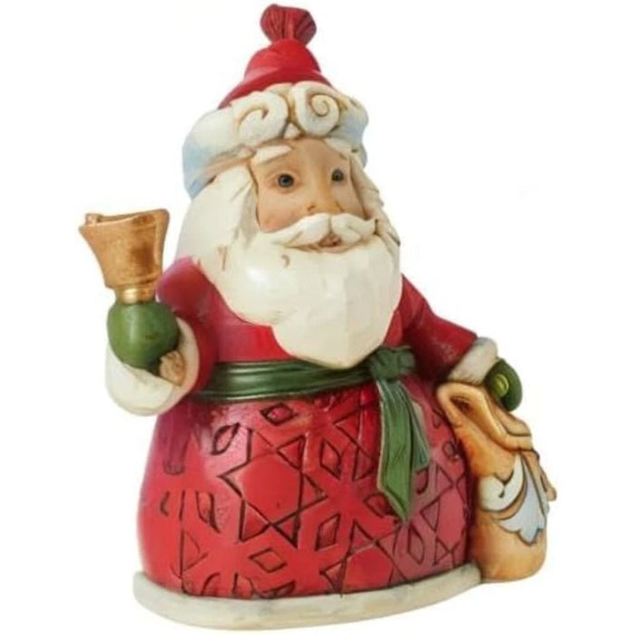 Enesco Jim Shore Heartwood Creek Santa with Bell and Bag Miniature Figurine NEW