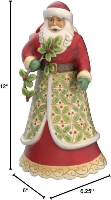 Enesco Jim Shore Heartwood Creek Santa Holly Jolly Figurine NEW NIB
