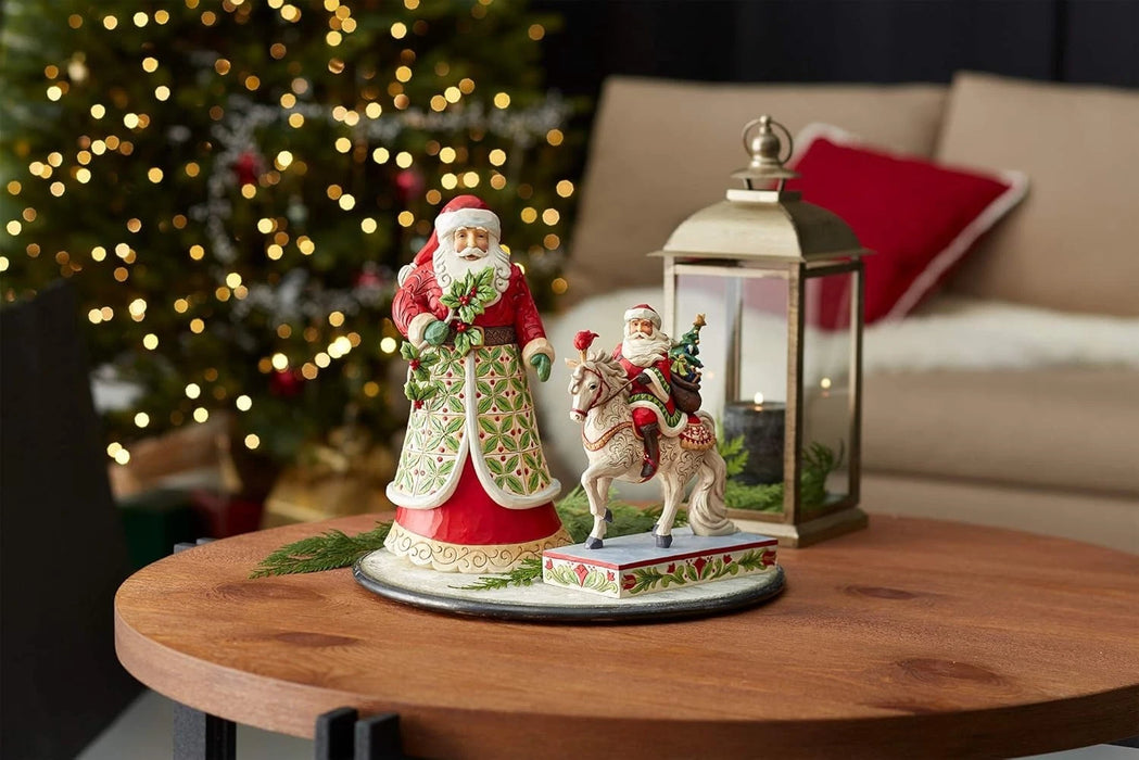 Enesco Jim Shore Heartwood Creek Santa Holly Jolly Figurine NEW NIB