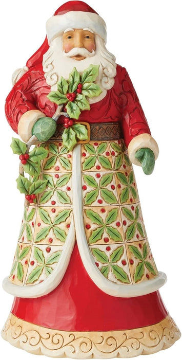 Enesco Jim Shore Heartwood Creek Santa Holly Jolly Figurine NEW NIB