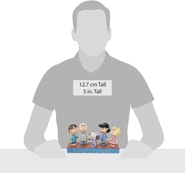 Enesco Jim Shore Peanuts Gang in Christmas PJ's Figurine NEW NIB