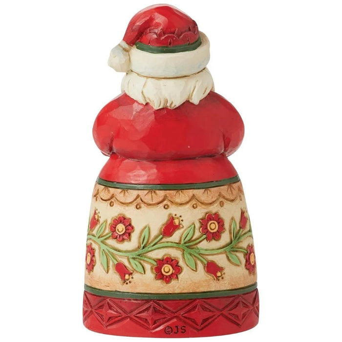 Enesco Jim Shore Heartwood Creek Four Seasons Mini Santa Holding Heart Figurine