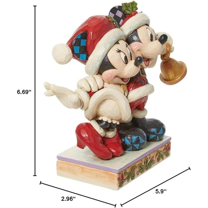 Enesco Jim Shore Disney Traditions Mickey & Minnie JIngle Bells Figurine NEW NIB