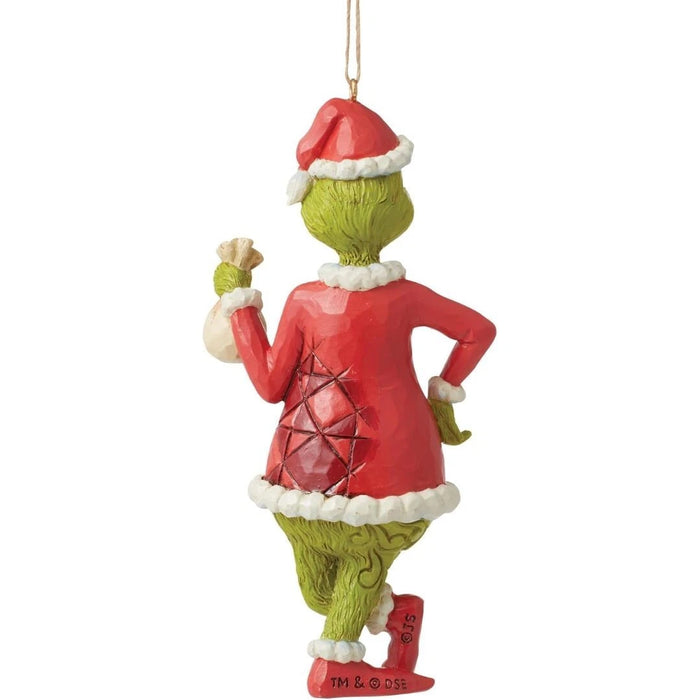 Enesco Dr. Seuss Jim Shore Santa Grinch with Bag of Coal Hanging Ornament NIB