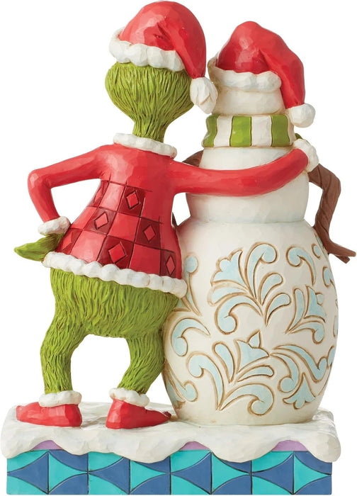Dr. Seuss Grinch by Jim Shore Grinning Grin and Snowman Santa Grinch Figurine