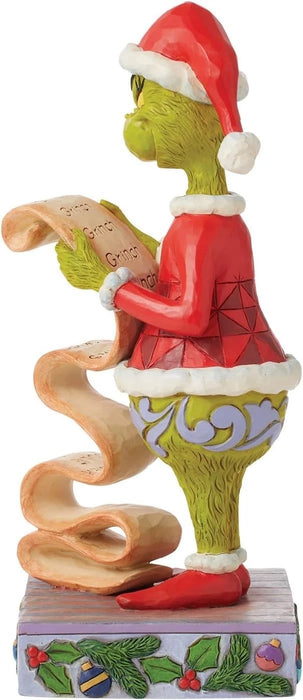 Dr. Seuss Grinch by Jim Shore Santa Grinch Holding the Naughty or Nice List NIB