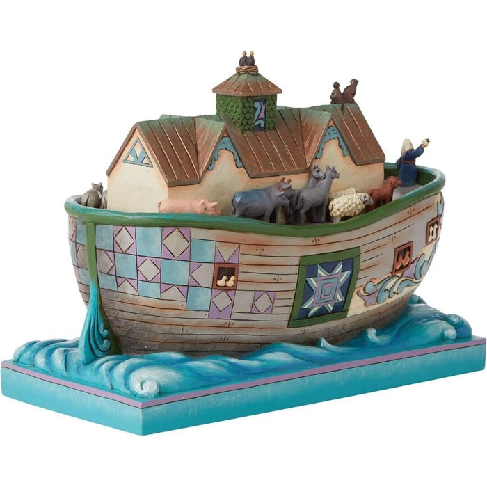 Enesco Jim Shore Heartwood Creek Noah's Ark Set Sail with Faith Figurine NIB NEW