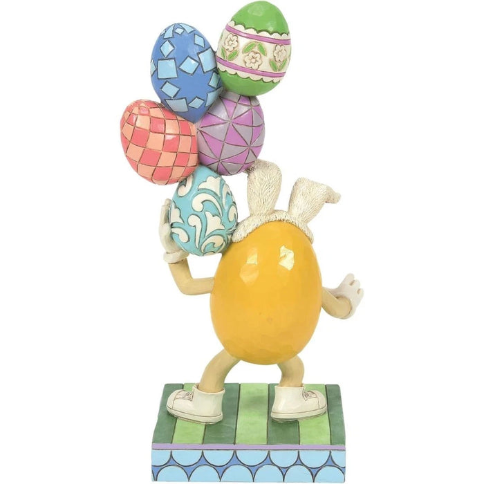 Enesco M&M's by Jim Shore Yellow Character Balancing Easter Eggs Figurine, NEW