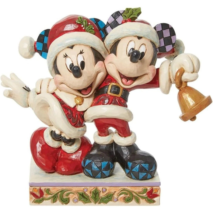 Enesco Jim Shore Disney Traditions Mickey & Minnie JIngle Bells Figurine NEW NIB