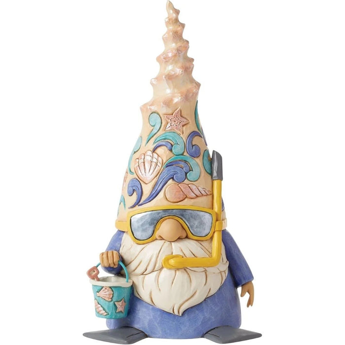 Enesco Jim Shore Heartwood Creek Coastal Snorkel Shell Gnome Figurine