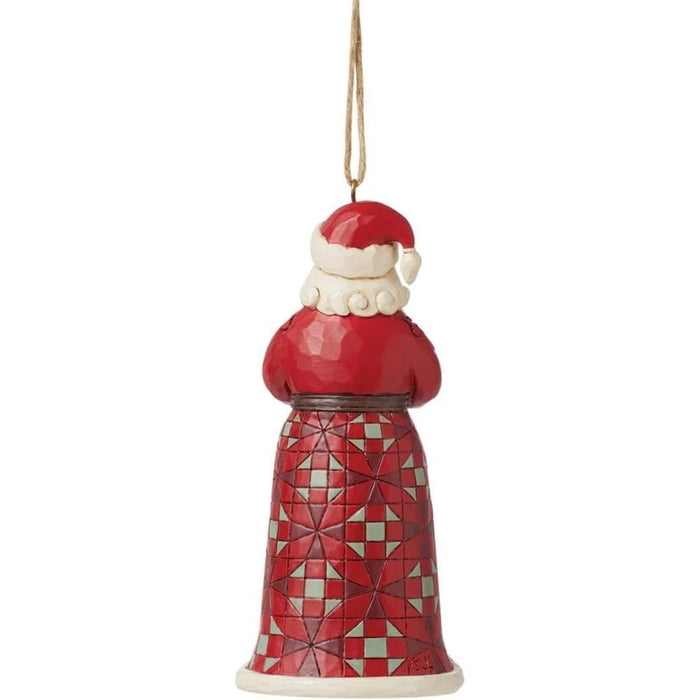 Jim Shore Heartwood Creek Santa Standing with Christmas Tree Hanging Ornament