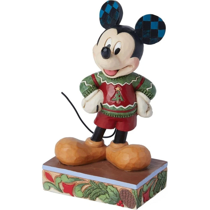 Disney Tradition Collection Jim Shore Mickey Mouse in Christmas Sweater Figurine