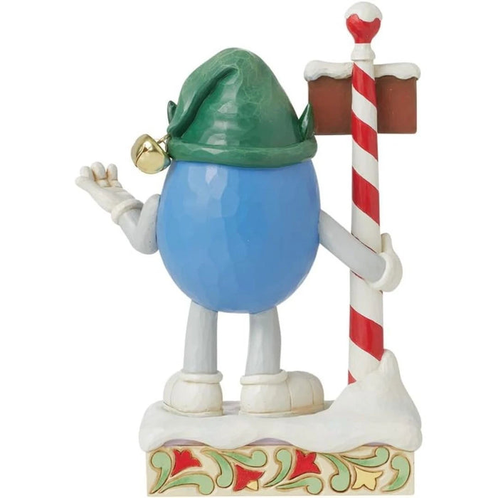 Enesco M&M's by Jim Shore M&M Blue Character Dressed as North Pole Elf Figurine
