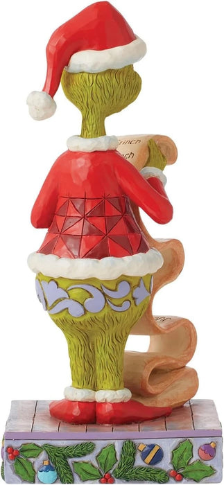 Dr. Seuss Grinch by Jim Shore Santa Grinch Holding the Naughty or Nice List NIB