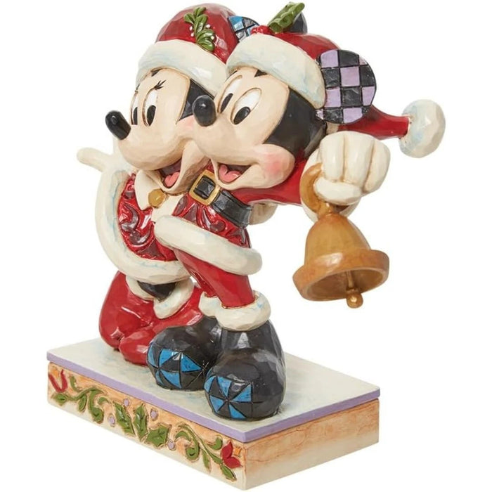 Enesco Jim Shore Disney Traditions Mickey & Minnie JIngle Bells Figurine NEW NIB