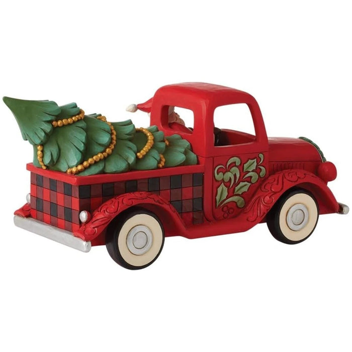 Enesco Jim Shore Heartwood Creek Four Seasons Highland Glen Santa Truck Figurine