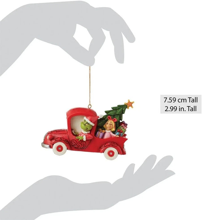 Enesco Dr. Seuss Grinch by Jim Shore Red Truck Hanging Ornament NEW NIB