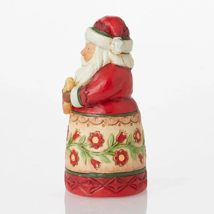 Enesco Jim Shore Heartwood Creek Four Seasons Mini Santa Holding Heart Figurine