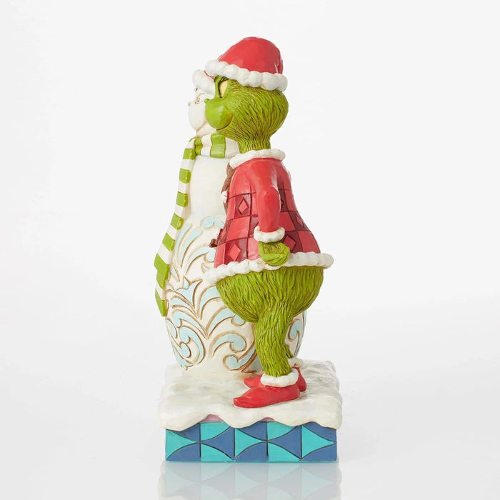 Dr. Seuss Grinch by Jim Shore Grinning Grin and Snowman Santa Grinch Figurine