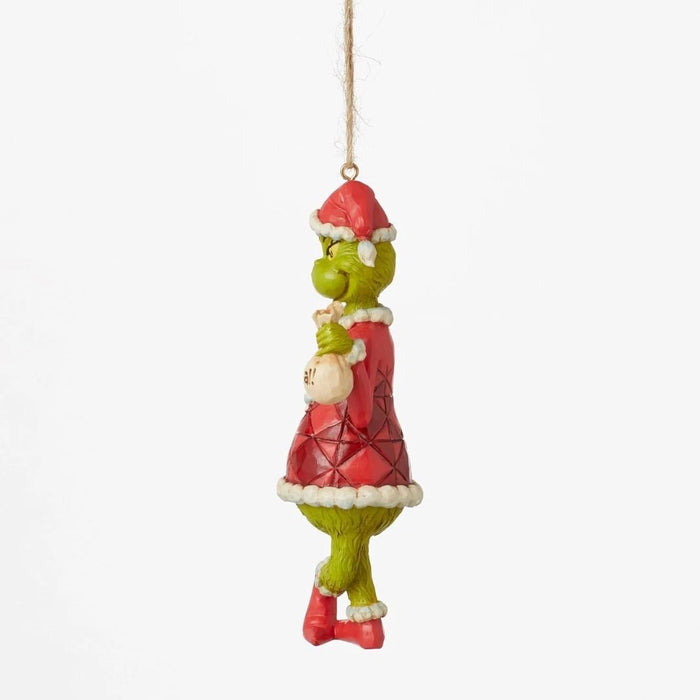 Enesco Dr. Seuss Jim Shore Santa Grinch with Bag of Coal Hanging Ornament NIB