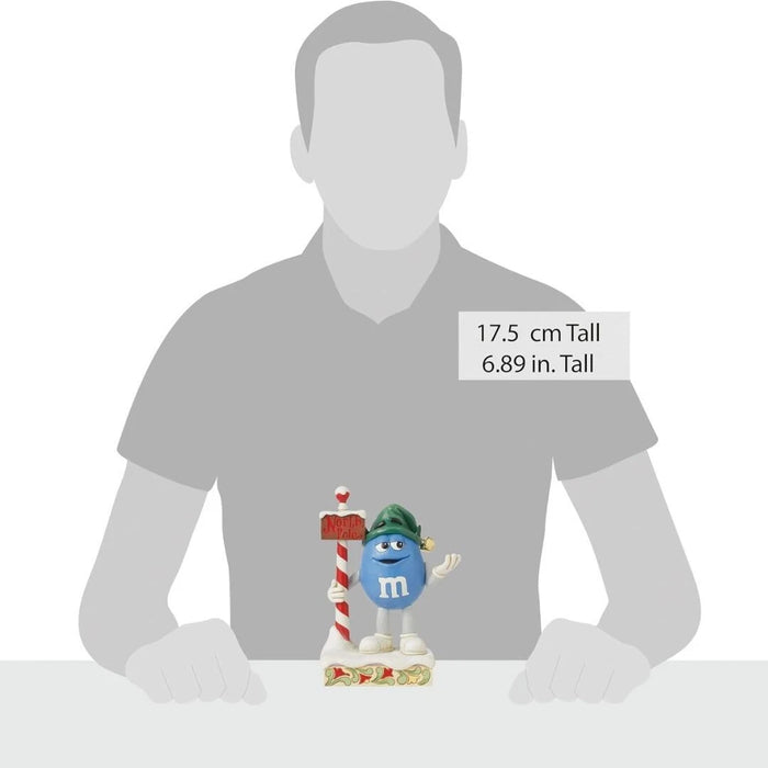 Enesco M&M's by Jim Shore M&M Blue Character Dressed as North Pole Elf Figurine