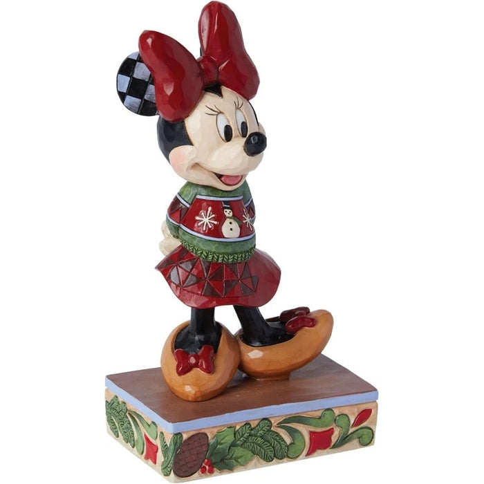 Disney Tradition Collection Jim Shore Minnie Mouse in Christmas Sweater Figurine