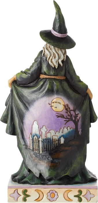 Jim Shore Heartwood Creek Halloween Scary Witch with Skulls in Skirt Figurine