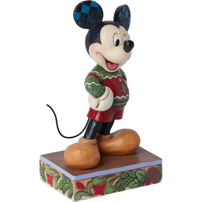 Disney Tradition Collection Jim Shore Mickey Mouse in Christmas Sweater Figurine