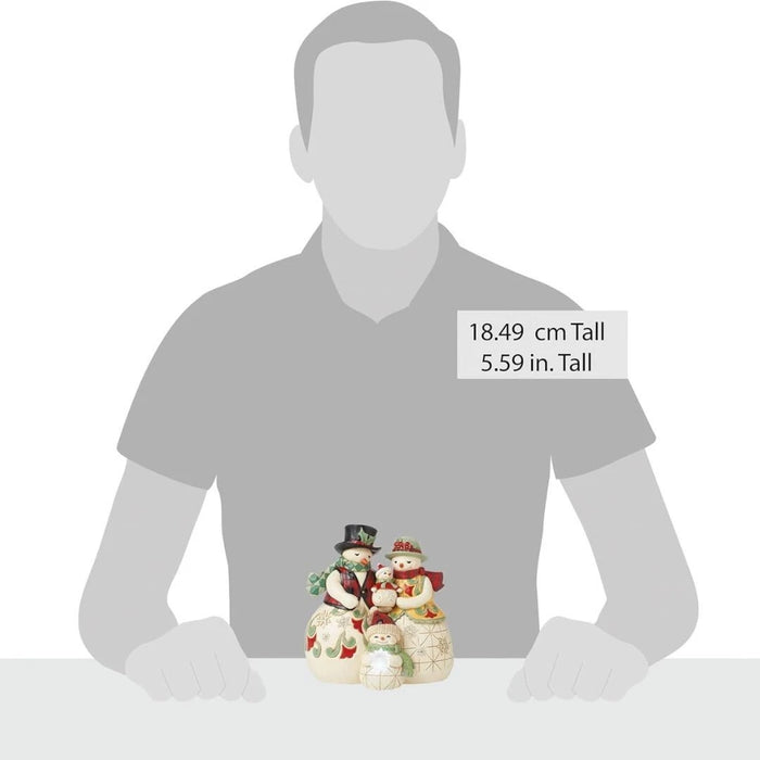 Enesco Jim Shore Heartwood Creek Highland Glen Snowmen Family Lit Figurine, NEW